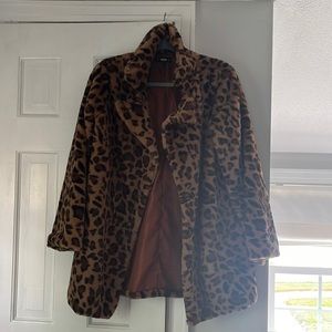 Cheetah print coat